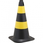 Cone 75 cm Preto / Amarelo Poliet Vonder