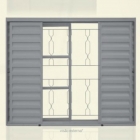 Janela Mecal Veneziana C/Grade Mosaico 1,20 x 1,00