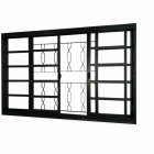 Janela Mecal Vitro com Grade 1,20 x 1,00